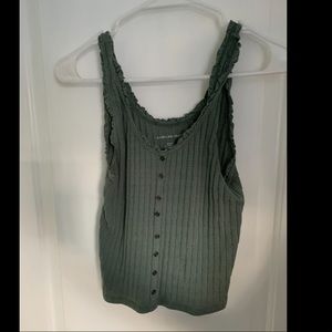 Green Long Line Tank Top